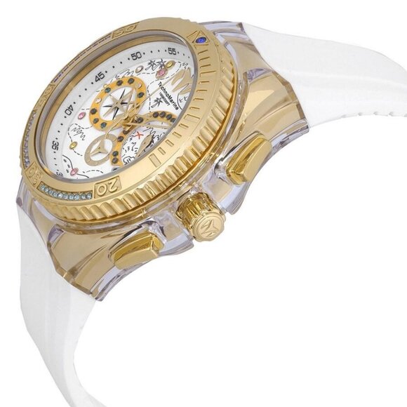NWT Authentic Technomarine Cruise GMT Quartz Crystal White Dial Women's Watch - Picture 2 of 3